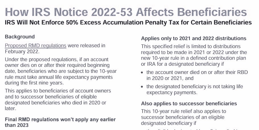 New Infographic – How IRS Notice 2024-35 Affects Beneficiaries